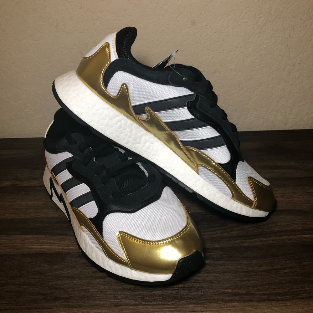 New Adidas Boost TRESC RUN Shoes Gold White